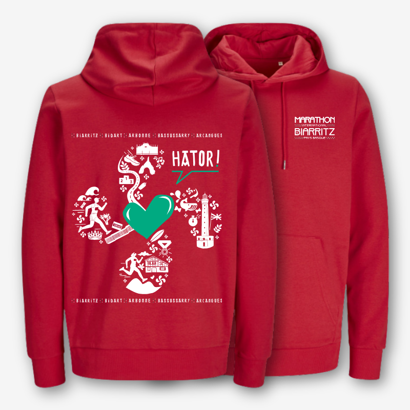 Sweat à capuche Rouge