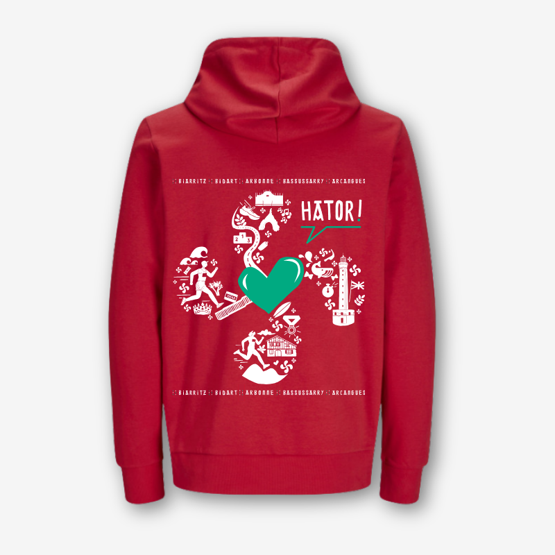 Sweat à capuche Rouge